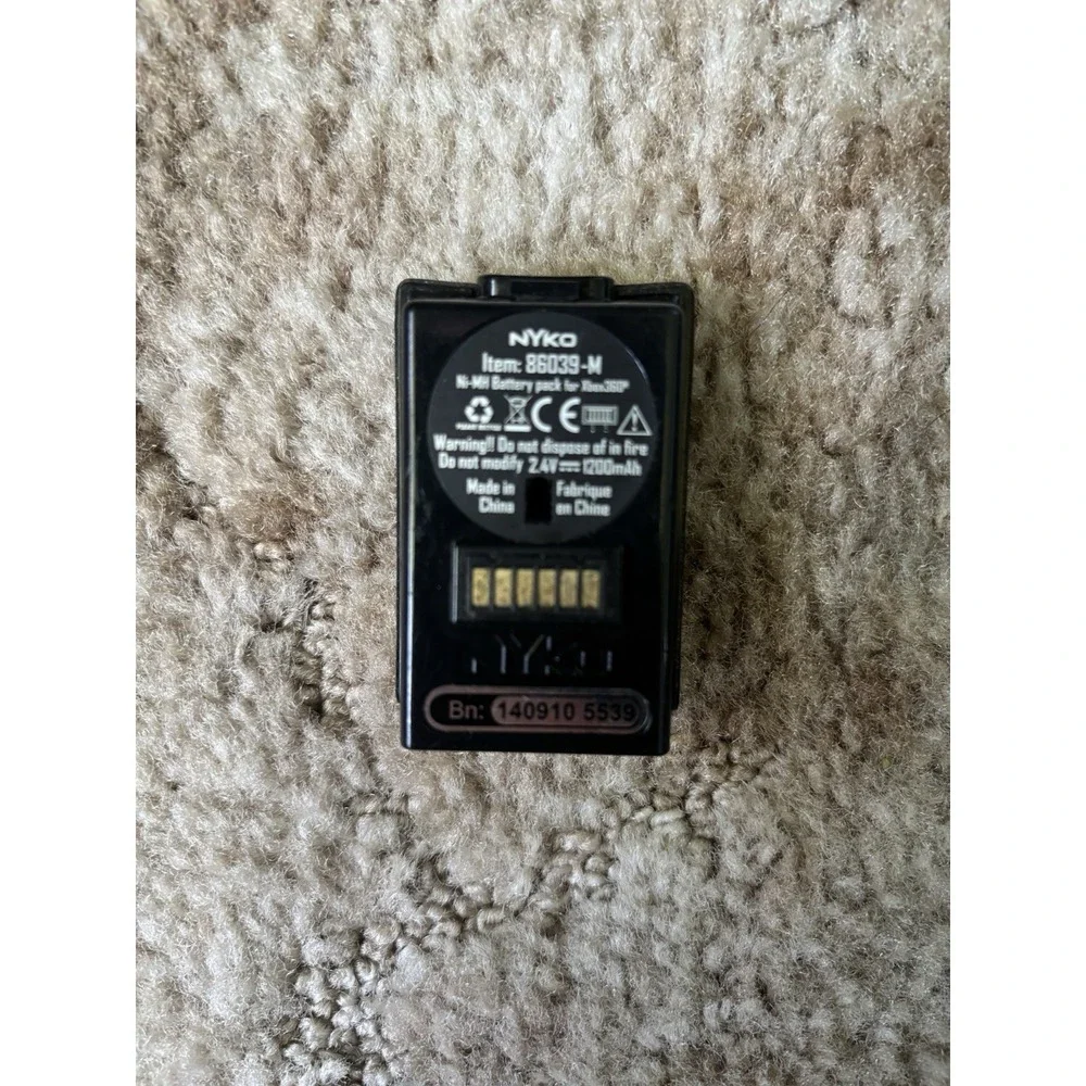 Nyko Rechargeable Controller Battery Pack Black Model 86039-M For Xbox 360